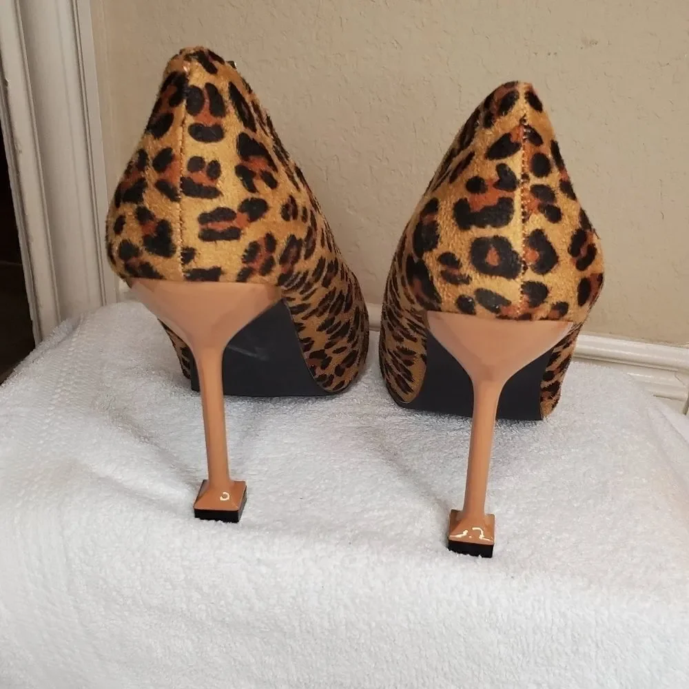 Cinak leopard Print High Heels Dress Shoes